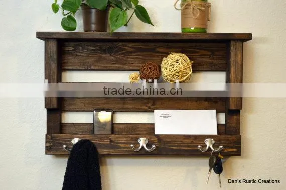 Rustic Wooden Wall Shelf photo-2