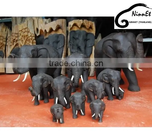 Wood Carved Elephant From Thailand photo-3