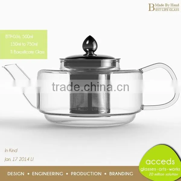 Manufacture Novelty Custom Microwave Glass Pyrex Tea Pot photo-5