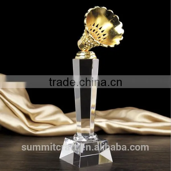 Clear Crystal Sport Trophy Badminton Trophy photo-3