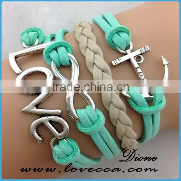 Love Letters PU Leather Hot Sale Bracelets for Couples photo-2