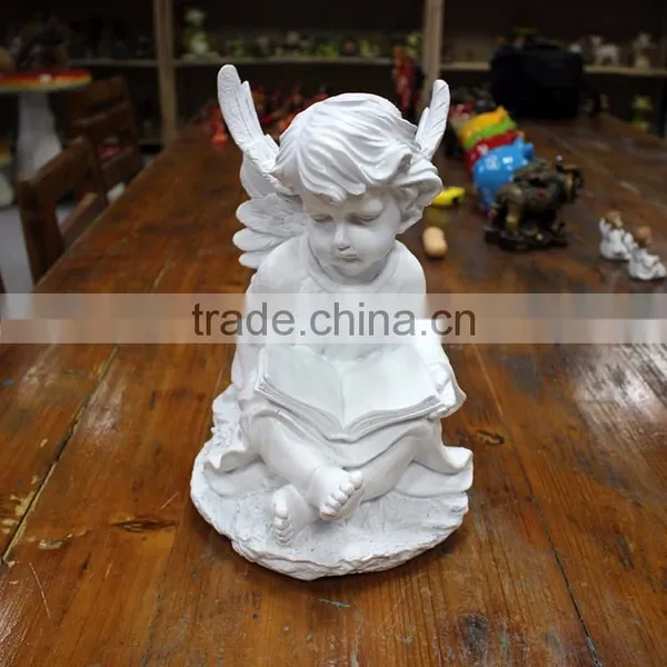 Custom Angel Figurine Christmas White Angel Reading photo-2
