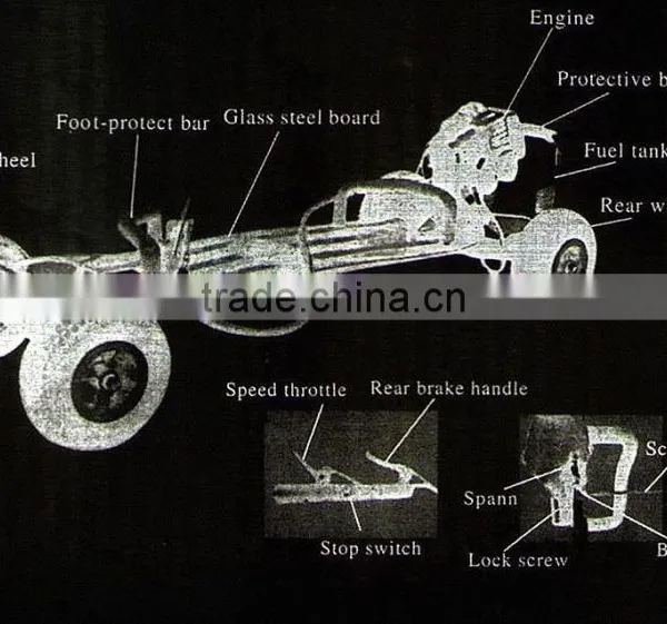 China Made Gas Scooter Gas Skate Board:factory Outlets 4 Stroke 49cc Gas Skateboard photo-5