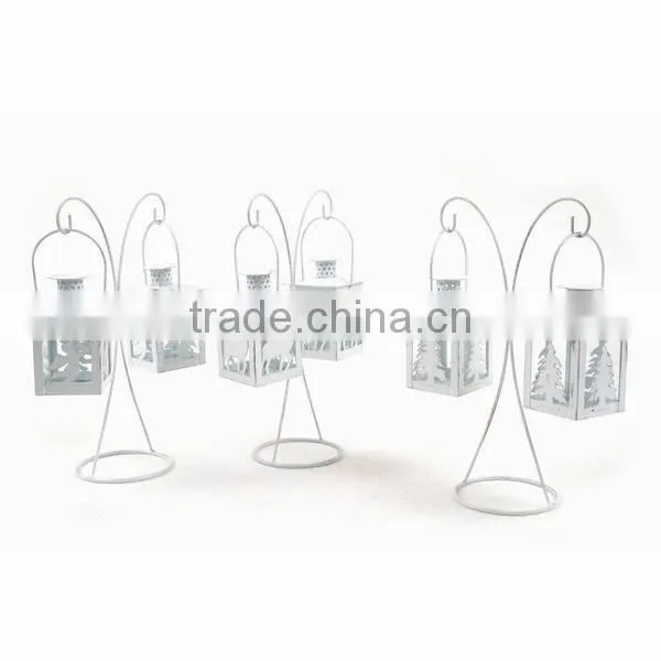 Metal Stand With Two Christmas Tree Lantern photo-3