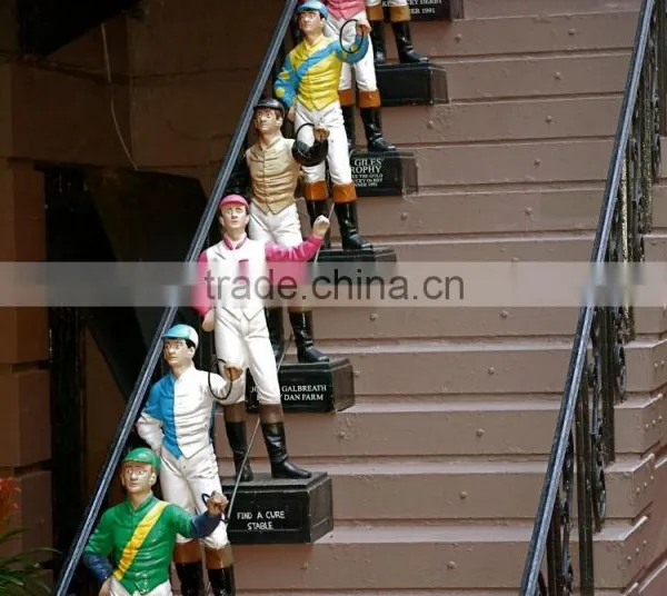 Wholesale Modern Garden Sculpture Resin Crafts Lawn Jockey Statue for Sale photo-5