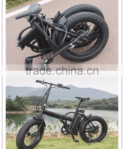 20inch With CE Certificate Foldable Fat Tire Brushless Hub Motor Electric Folding Bike photo-6