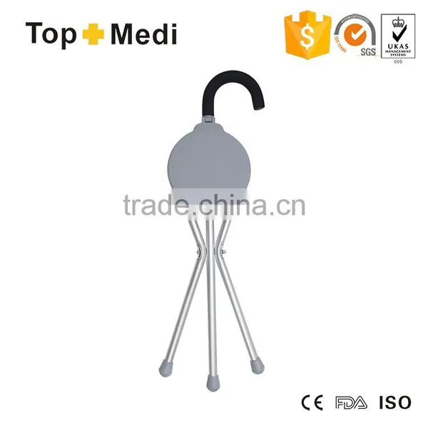 Topmedi Therapy Medical Device Folding Stool Walking Stick With Chair photo-3