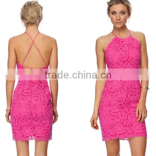 Halter-neck Design Woman Dress for Woman High Fashion Bandage Dress