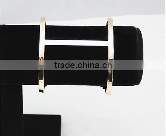 Pretty Irregularity Geometry Hollow Bangles,simple Design Gold Bangle for Women photo-6