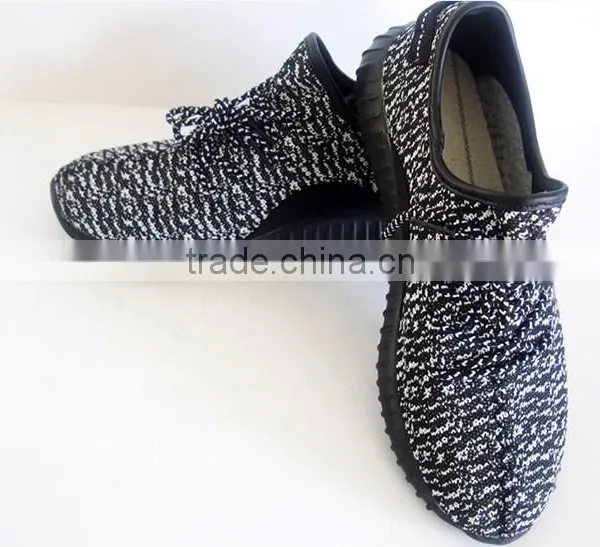 EVA Insole Black and White Mesh Men Sport Shoes photo-3