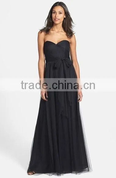 MGOO High Quality 2016 Convertible Tulle Column Plain Maxi Prom Women Long Dress Islamic Vestidos photo-4
