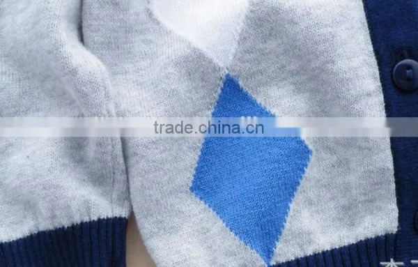 Juniors Cardigan Sweaters Children Boys Argyle Cardigan Sweater photo-3