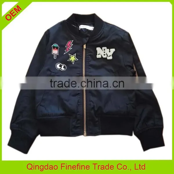 Wholesale Embroidered Nylon Bomber Jackets for Baby