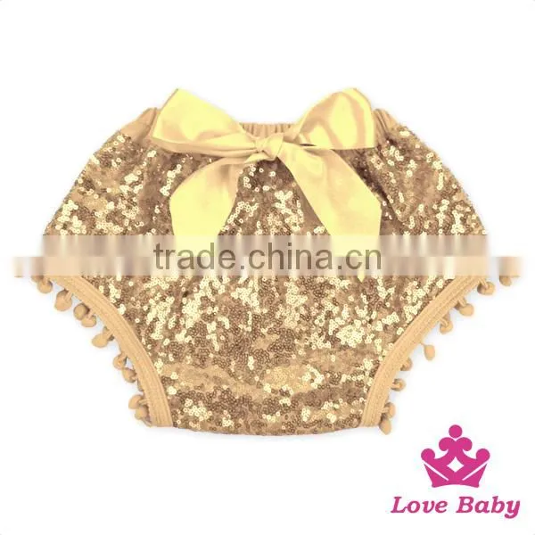 Adorable Baby Bloomers Plain Turquoise Girls Cotton & Sequins Bloomers Stylish Baby Bloomers Wholesale photo-2