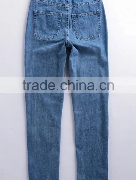 Runwaylover EY0624P Europe And American Style 2017 Ladies High Waist Vintage Denim Jeans photo-5