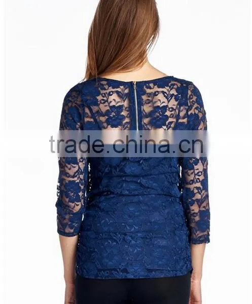 Wholesale Office Maternity Clothes Lace Design Clothing photo-4