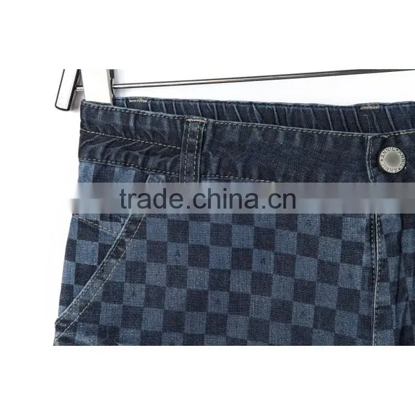 2016 European and American Woven Boys Denim Gradient Printing Pants Fashion Skinny Child Jean photo-5