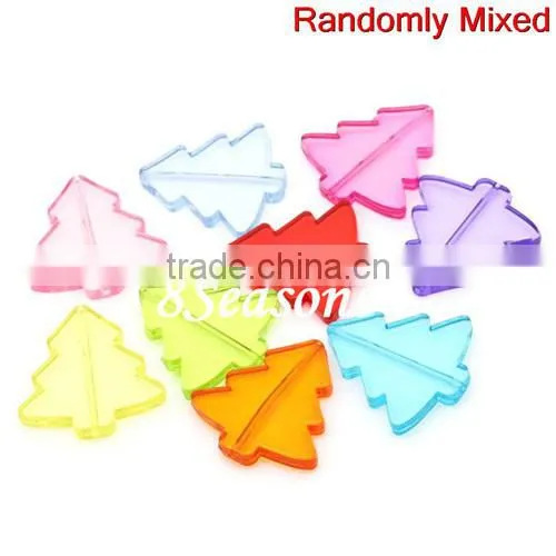 Wholesale Mixed Christmas Tree Charm Acrylic Beads photo-2