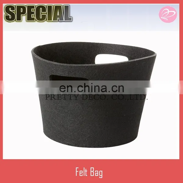 Gray Big Round Felt Storage Box,multipurpose Storage Box