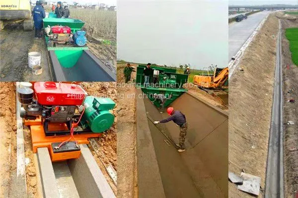 Baoying U-shaped canal slipform machine Rectangular canal pouring forming machine Rectangular canal self-propelled slipform machine