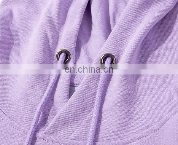 High Quality Mens Cotton Crewneck Custom Logo Applique French Terry White Plain Unisex Sweatshirt Hoodies photo-4