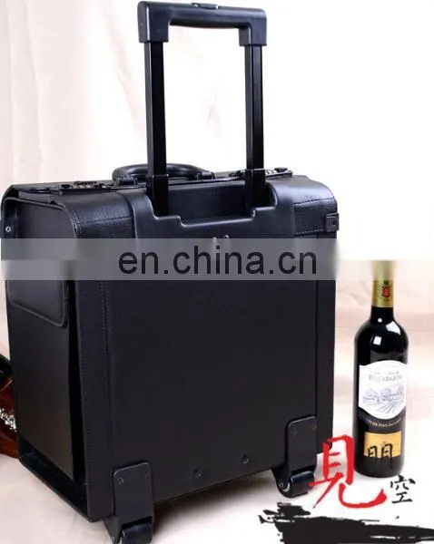 Senior Business White Wine Suitcase,6 Aluminum Wine Bottles Trolley Case/wine Bottle Display Case photo-2