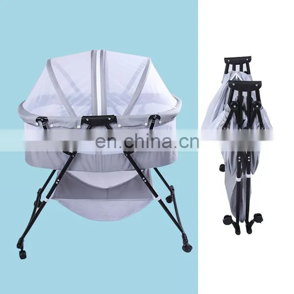 Top Quality Promotional Custom Foldable Bedside Baby Crib photo-2