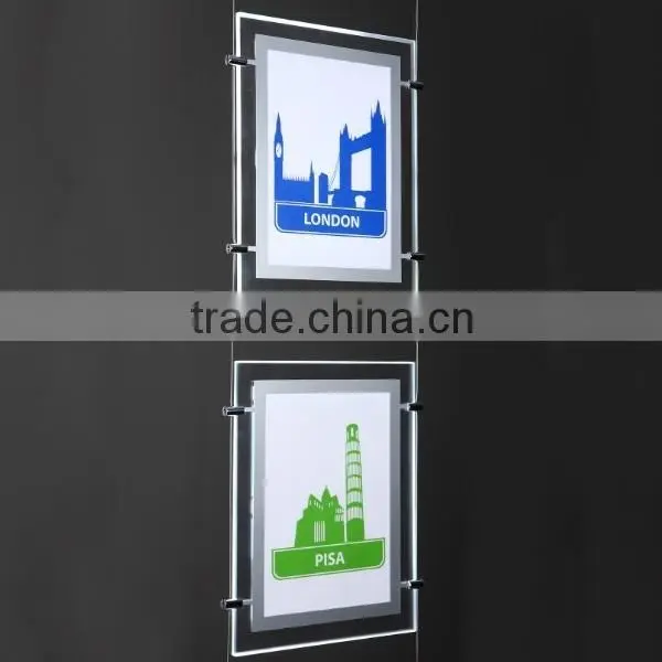 Cable Suspension LED Light Box for Real Estate Agents Window Display photo-4