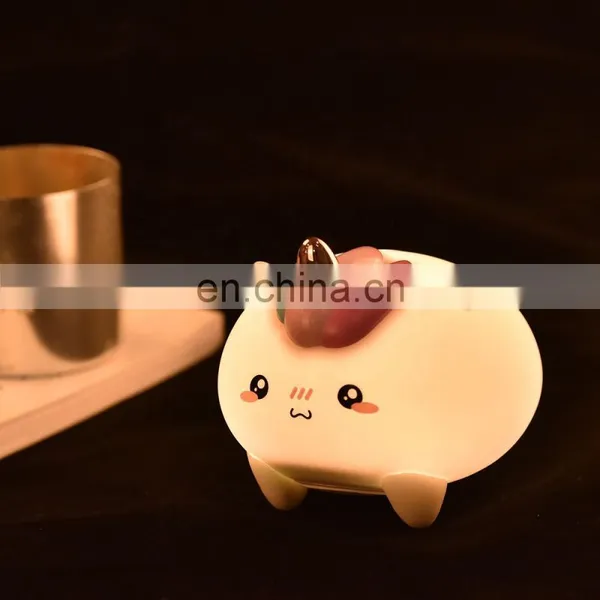 Mini Rechargeable Touch Pat Sensor Silicone Lamp Led Baby Night Light for Kids photo-2