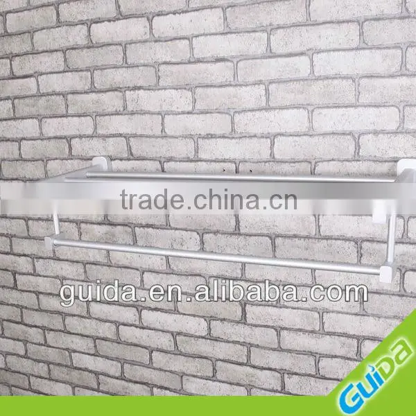 modern towel shelf,metal hanging towel shelf,chrome shower shelf towel rack