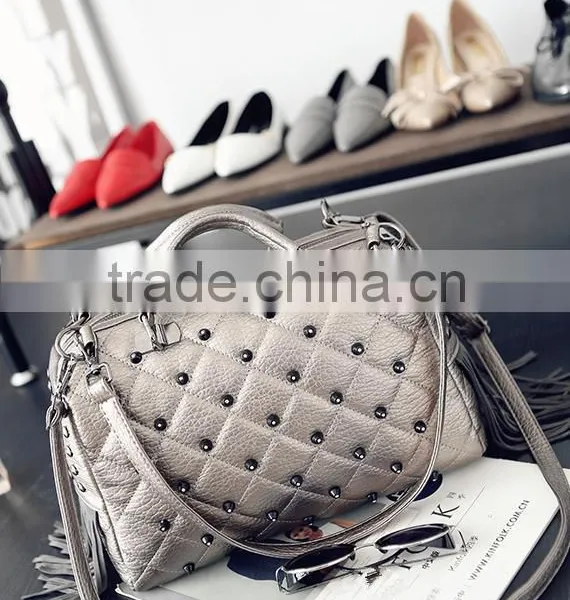 C88898A Europea Woman New Fashion Tote Bag New Arrival Woman Rivet Bags Wholesale Handbag photo-4
