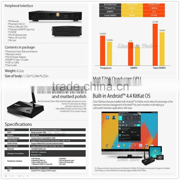 NEW!NEW!NEW COME OUT BOX!Tronsmart Orion R28 Meta Google Android 4.4,Bluetooth 4.0 Quad-core Android Smart Tv Box photo-2