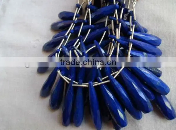 Blue Onyx All Color Chalcedony Long Drops Custom Cut Briollete Chicklets Drops Gemstones Cabochon Calibrated