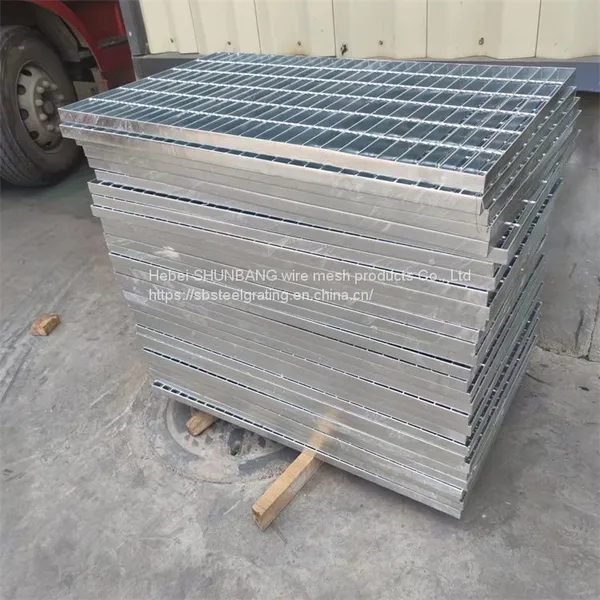 Hot Dip Galvanized Steel Grid Chemical Plant Platform Step Plate Sewer Drain Cover Puddle Cover Heavy Steel Grid photo-4