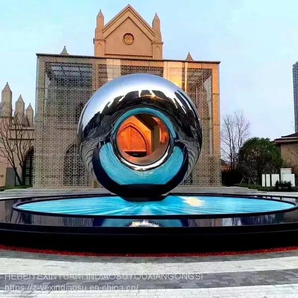 Stainless Steel Manufacturer Stainless Steel Mirror Sculpture Park Square Landscape Sculpture Ornament Metal Sculpture