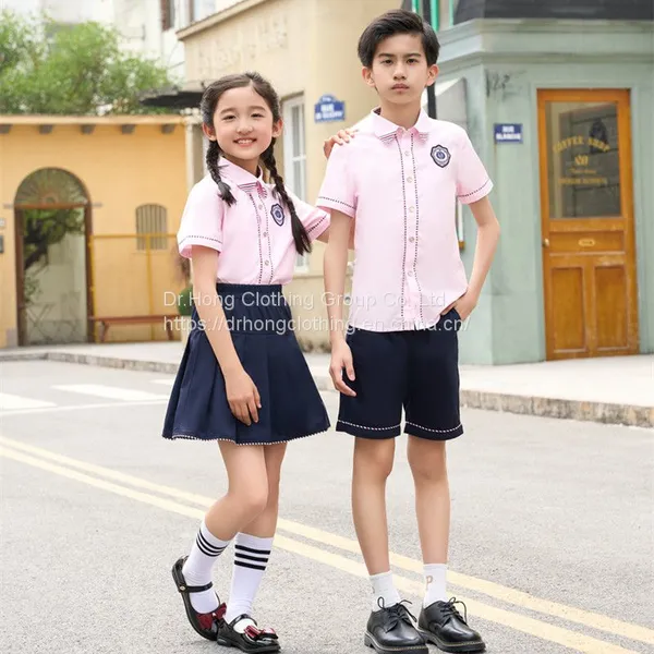 2023 New School Uniforms Children Summer Polo Shirt photo-2