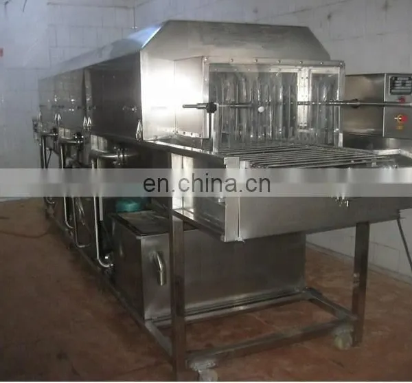 Efficient Cages Cleaning Line Steam Heating Plastic Basket Washing Machine photo-3
