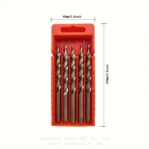 5pcs Customized HSS Step Drill 6542 High Speed Steel Step Drill 9mm to 4.5mm Step Drill With 2nd Level Straight Shank for Stainless Steel, Aluminum Alloy, Wood Screws and Countersink Drill Bits. 5pcs for Deal, Customized 300pcs for Deal photo-3