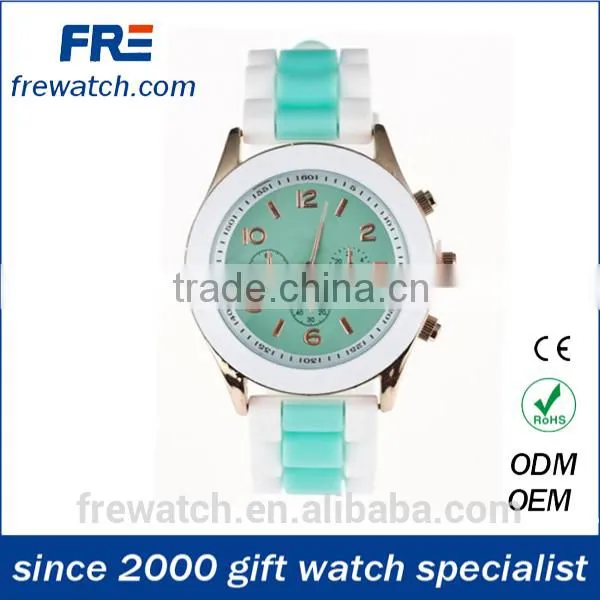 2015 Popular Contrast Color Silicone Watch for Young photo-3
