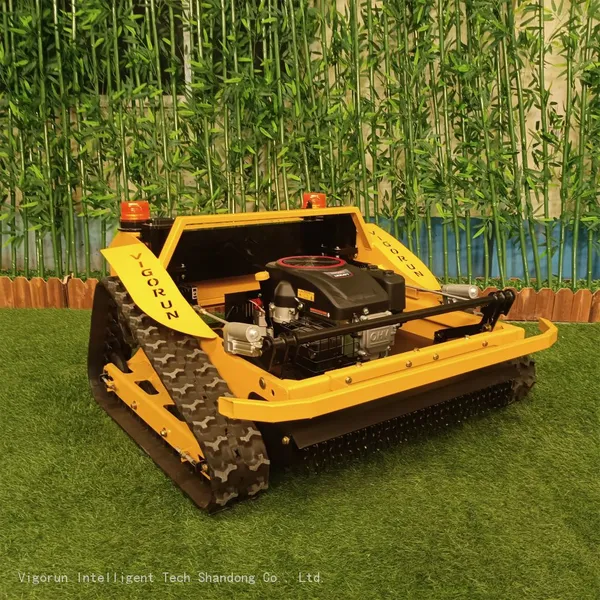Robot Lawn Mower for Hills, China Remote Control Mower Price, Tracked Remote Control Lawn Mower for Sale photo-5