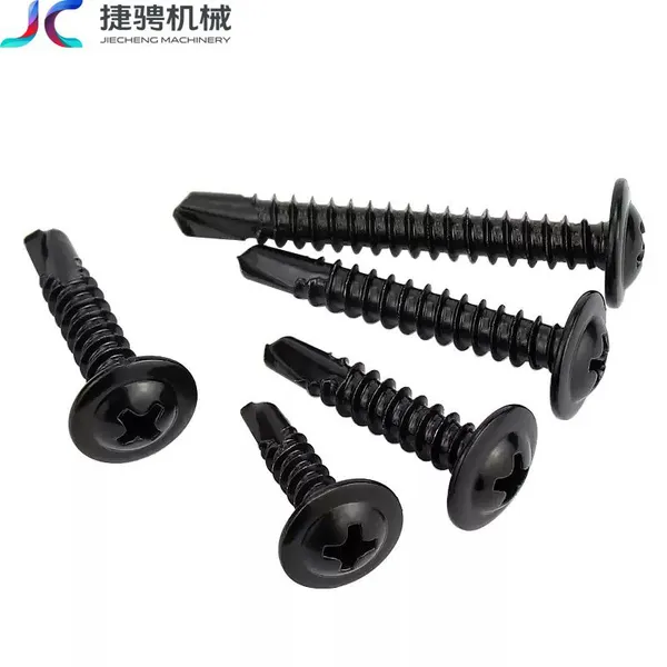 Carbon Steel Black Large Flat Head Washer Drill Tail Dovetail Self-tapping Screws photo-4