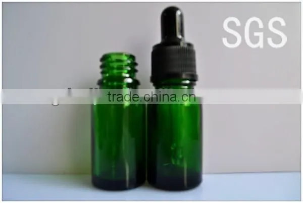 Green Glass Dropper Bottle