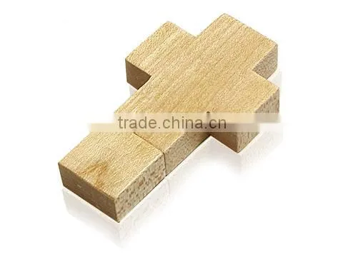 Customized Cross Shape Wooden Usb Hard Drive 16GB photo-3