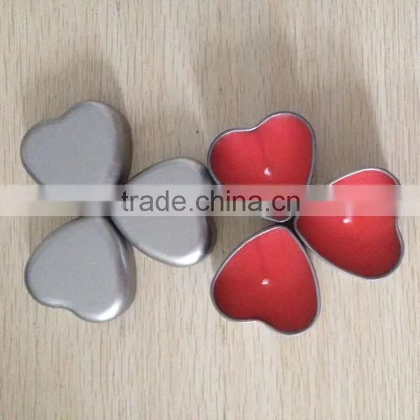 Heart Shaped Sliver Scented Tin Candle/ Candle Tin Box photo-4