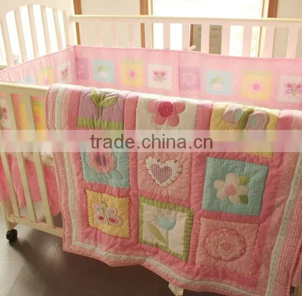 100% Cotton Embroidery Nursery Bedding Set photo-6