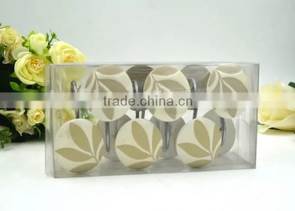 Various Color of Flower Polyresin Shower Curtain Hooks photo-4