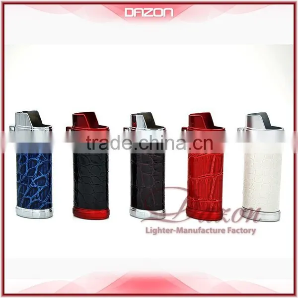 2015 Metal Green-Leather Lighter Case For BIC Custom photo-5