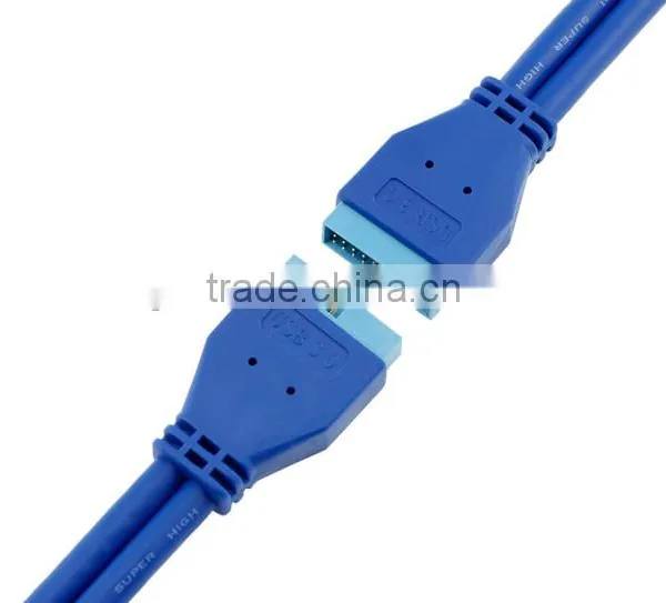 USB3.0 Cable M-M 20PIN High Speed Extension Cord Chassis Front Panel Copper Core photo-2