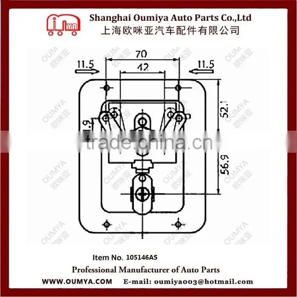 Paddle Handles With Key Truck Toolbox Latches 105146AS photo-4