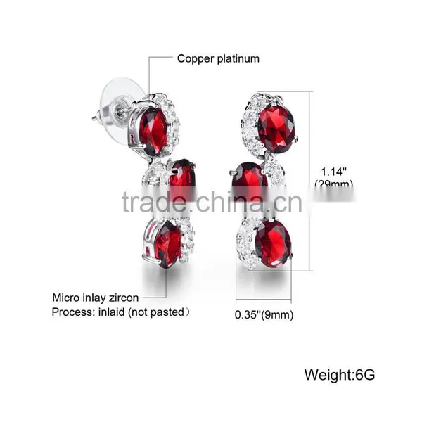 Women Jewelry Fancy Cutting 2016 New Style Design Cubic Zirconia Earring photo-3